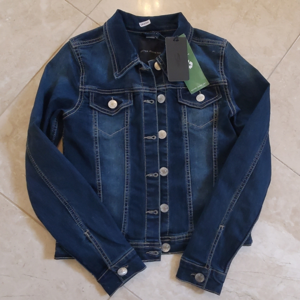 SILVER JEANS EVELYN DARK WASH 250 JACKET L (12-14)